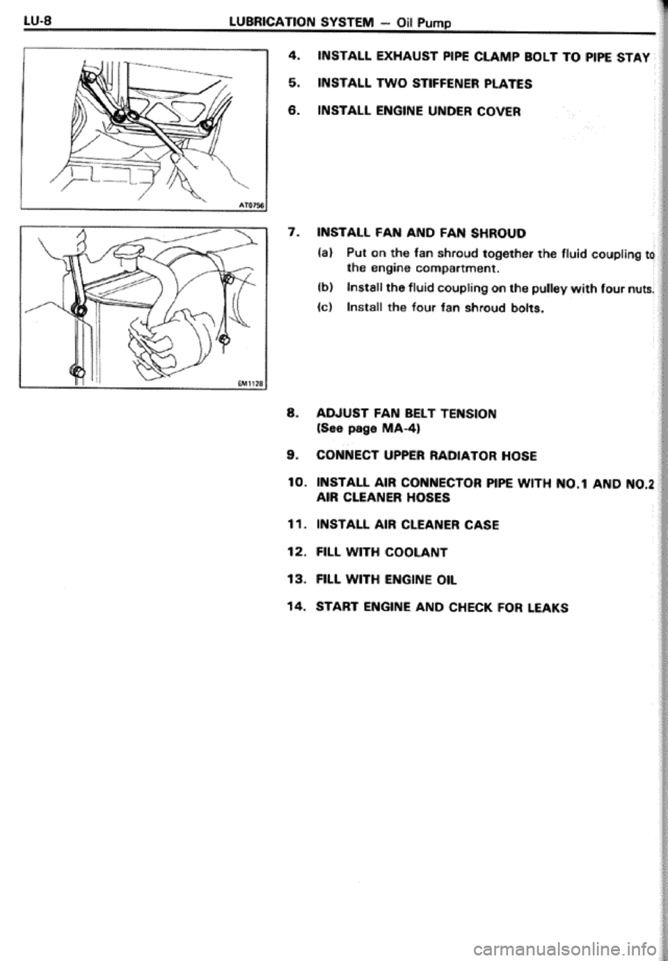 TOYOTA CELICA 1986  Service Repair Manual 
