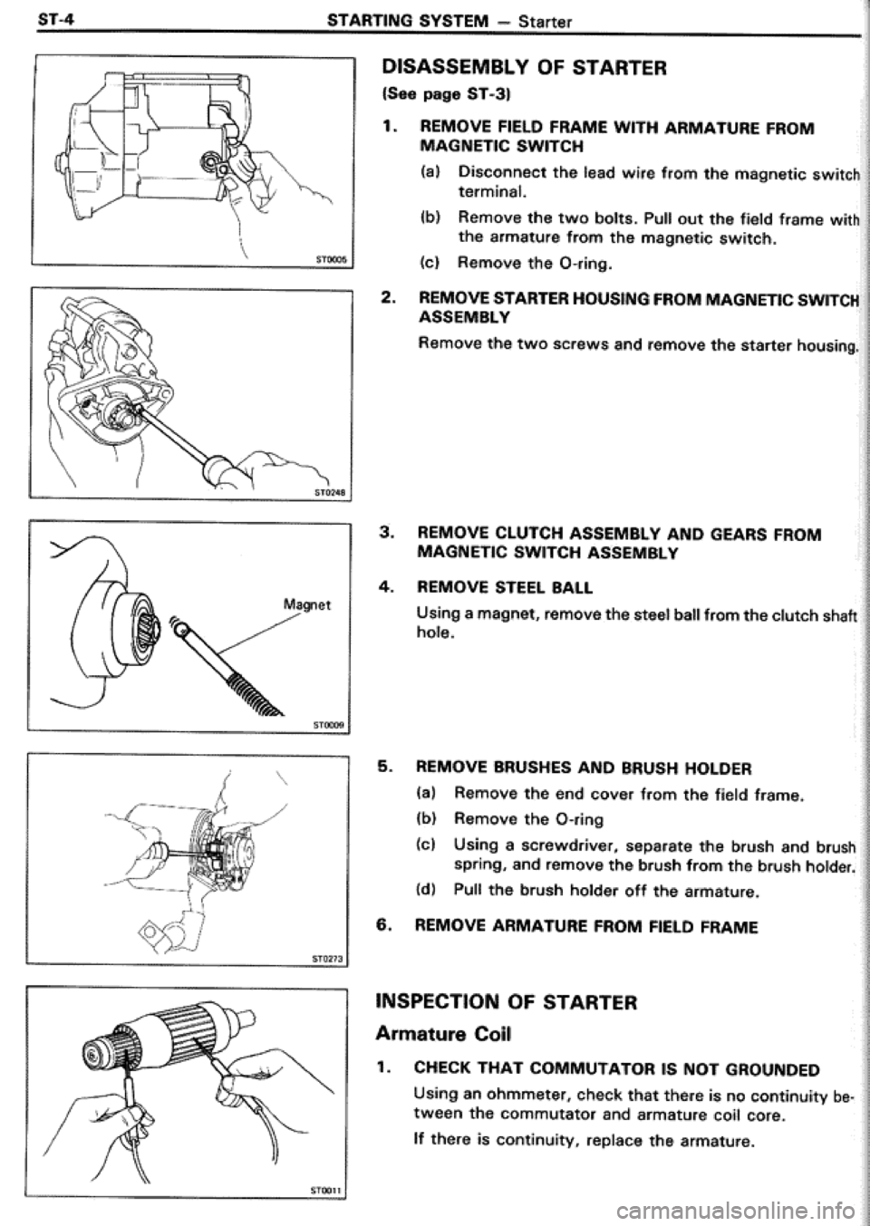 TOYOTA CELICA 1986  Service Repair Manual 