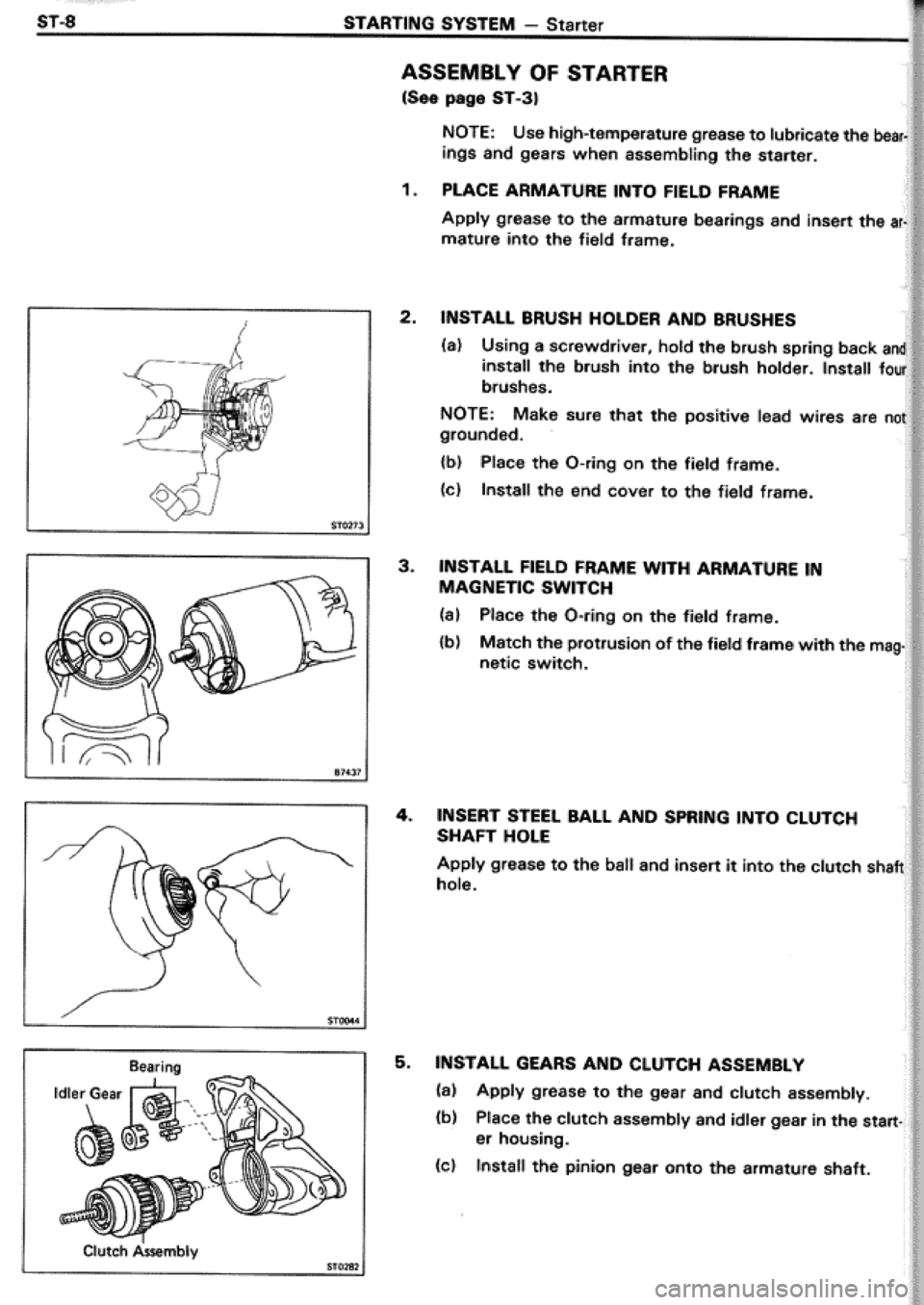 TOYOTA CELICA 1986  Service Repair Manual 