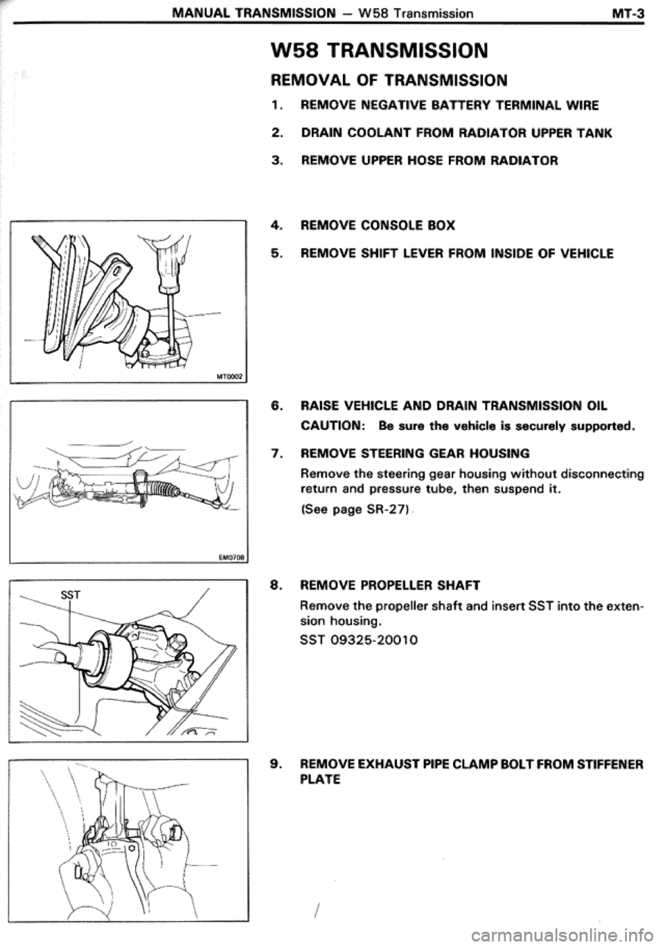TOYOTA CELICA 1986  Service Repair Manual 