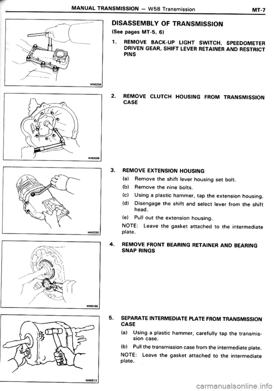 TOYOTA CELICA 1986  Service Repair Manual 