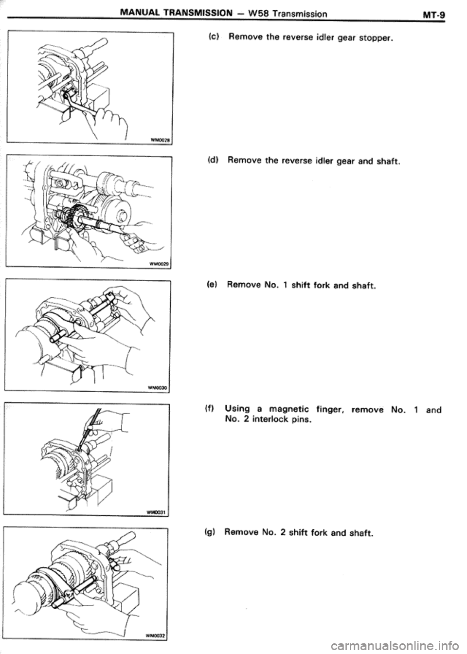 TOYOTA CELICA 1986  Service Repair Manual 