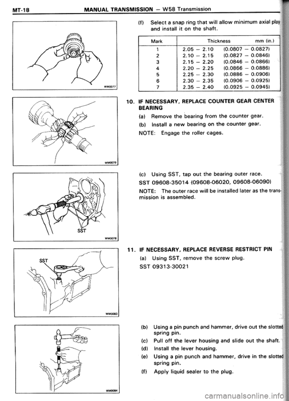 TOYOTA CELICA 1986  Service Repair Manual 