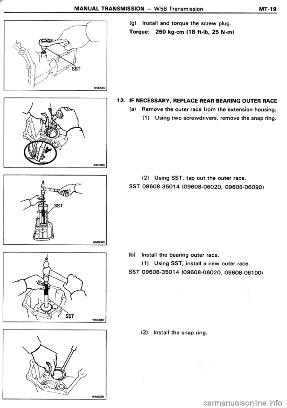 TOYOTA CELICA 1986  Service Repair Manual 