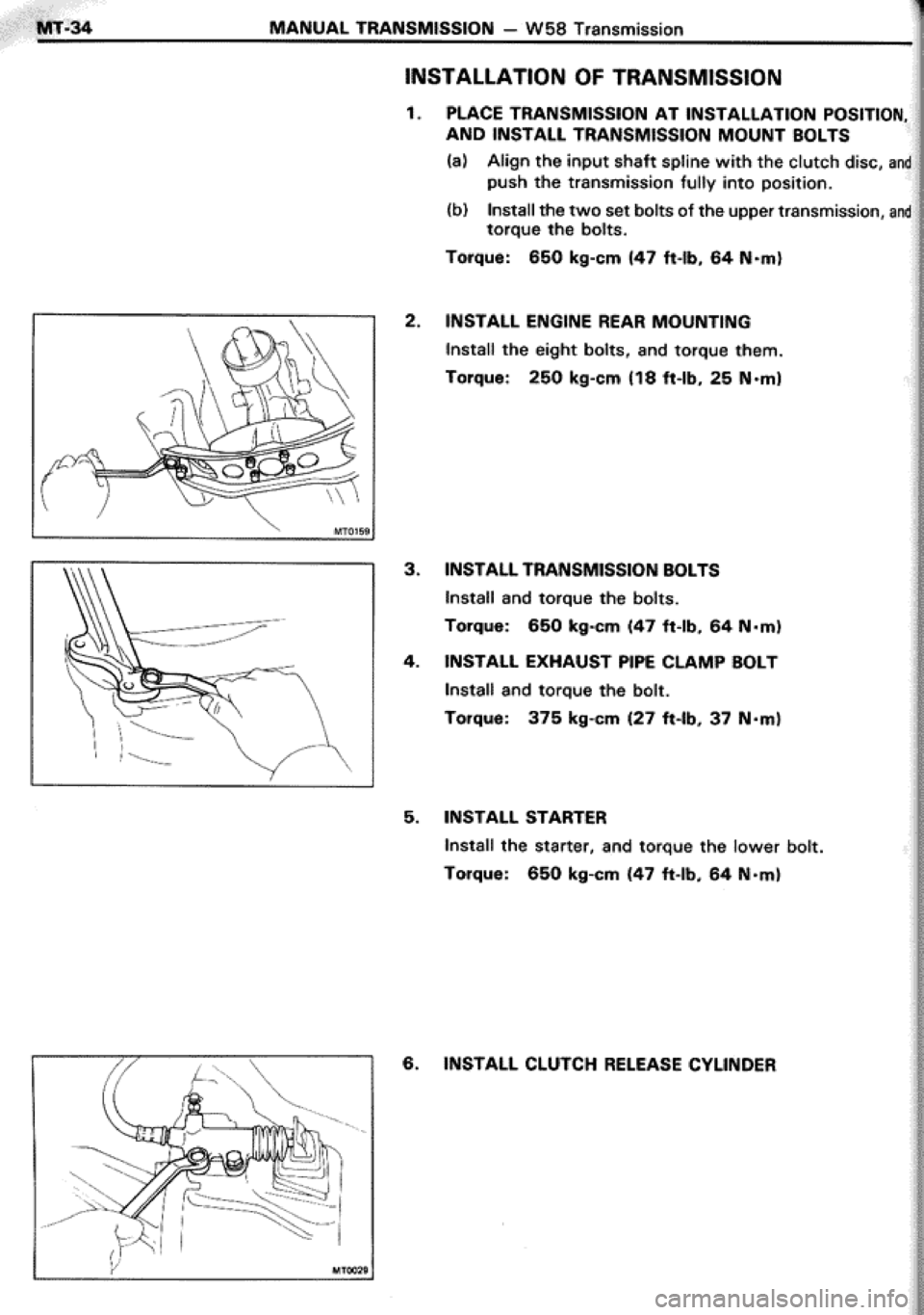 TOYOTA CELICA 1986  Service Repair Manual 