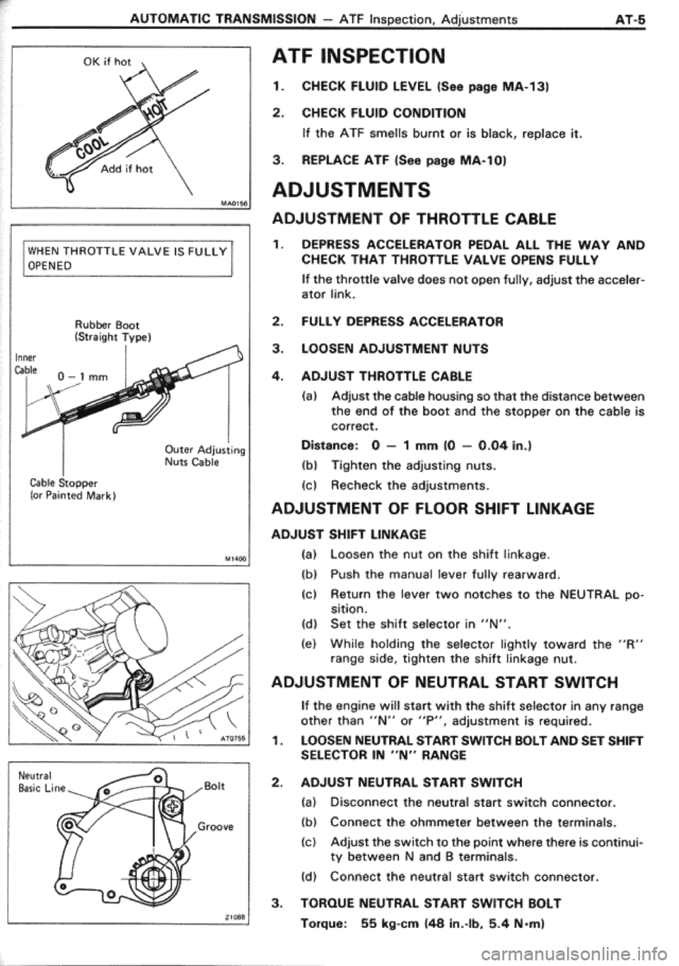 TOYOTA CELICA 1986  Service Repair Manual 
