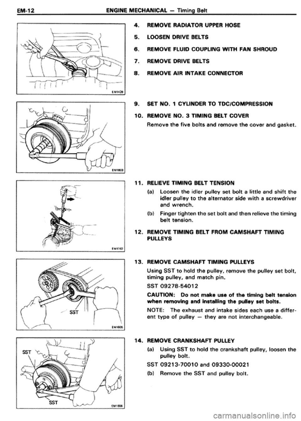 TOYOTA CELICA 1986  Service Repair Manual 