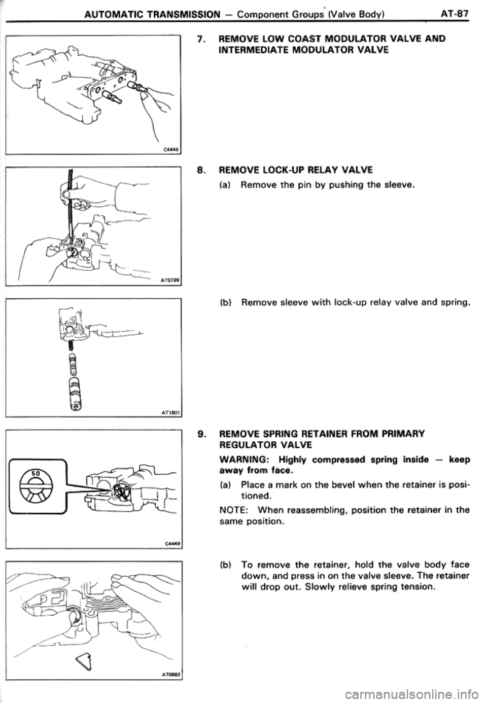 TOYOTA CELICA 1986  Service Repair Manual 