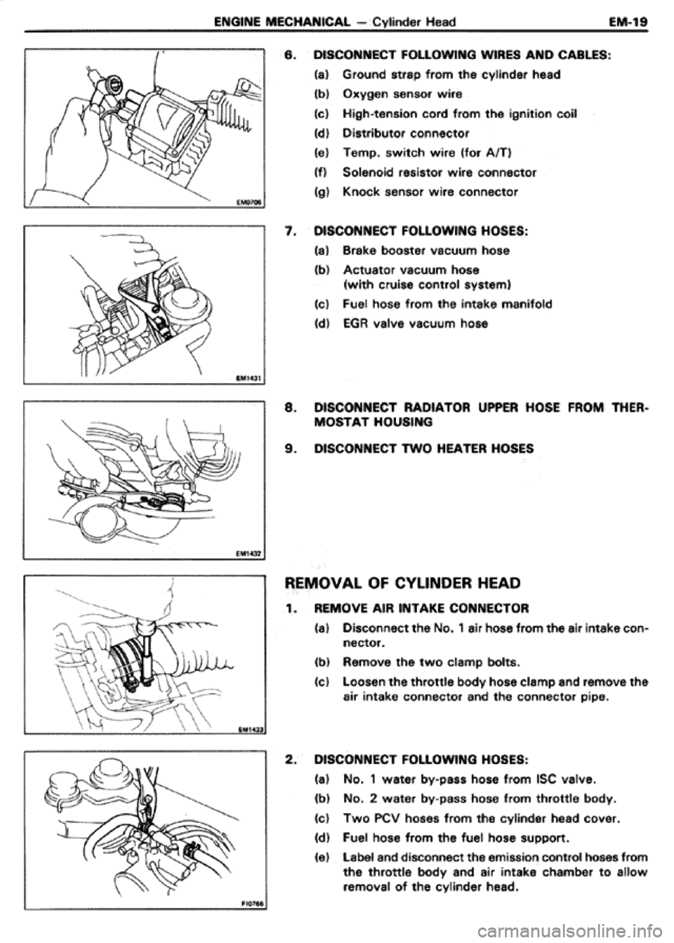 TOYOTA CELICA 1986  Service Repair Manual 
