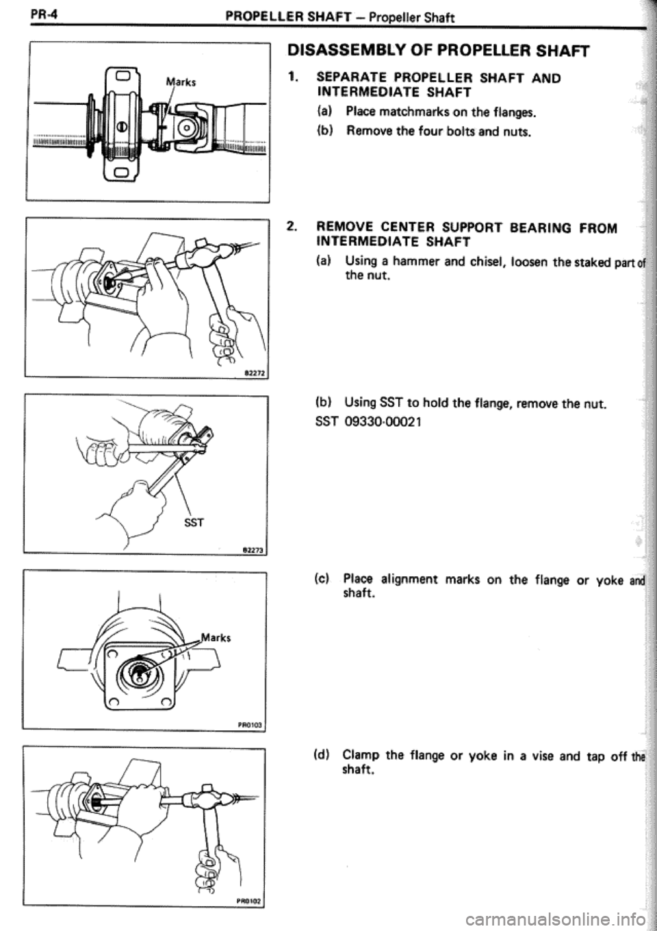 TOYOTA CELICA 1986  Service Repair Manual 