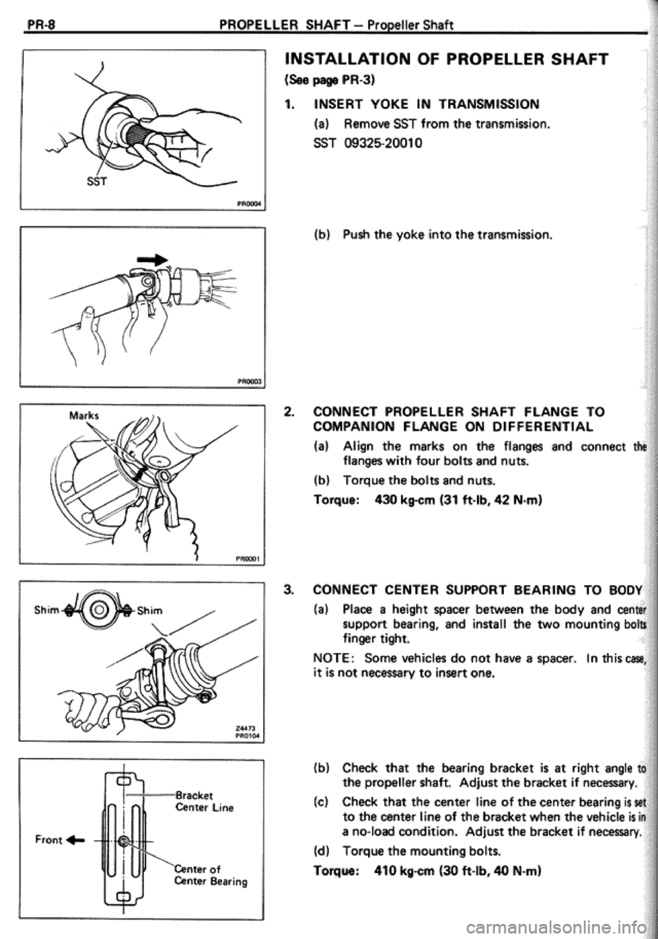 TOYOTA CELICA 1986  Service Repair Manual 