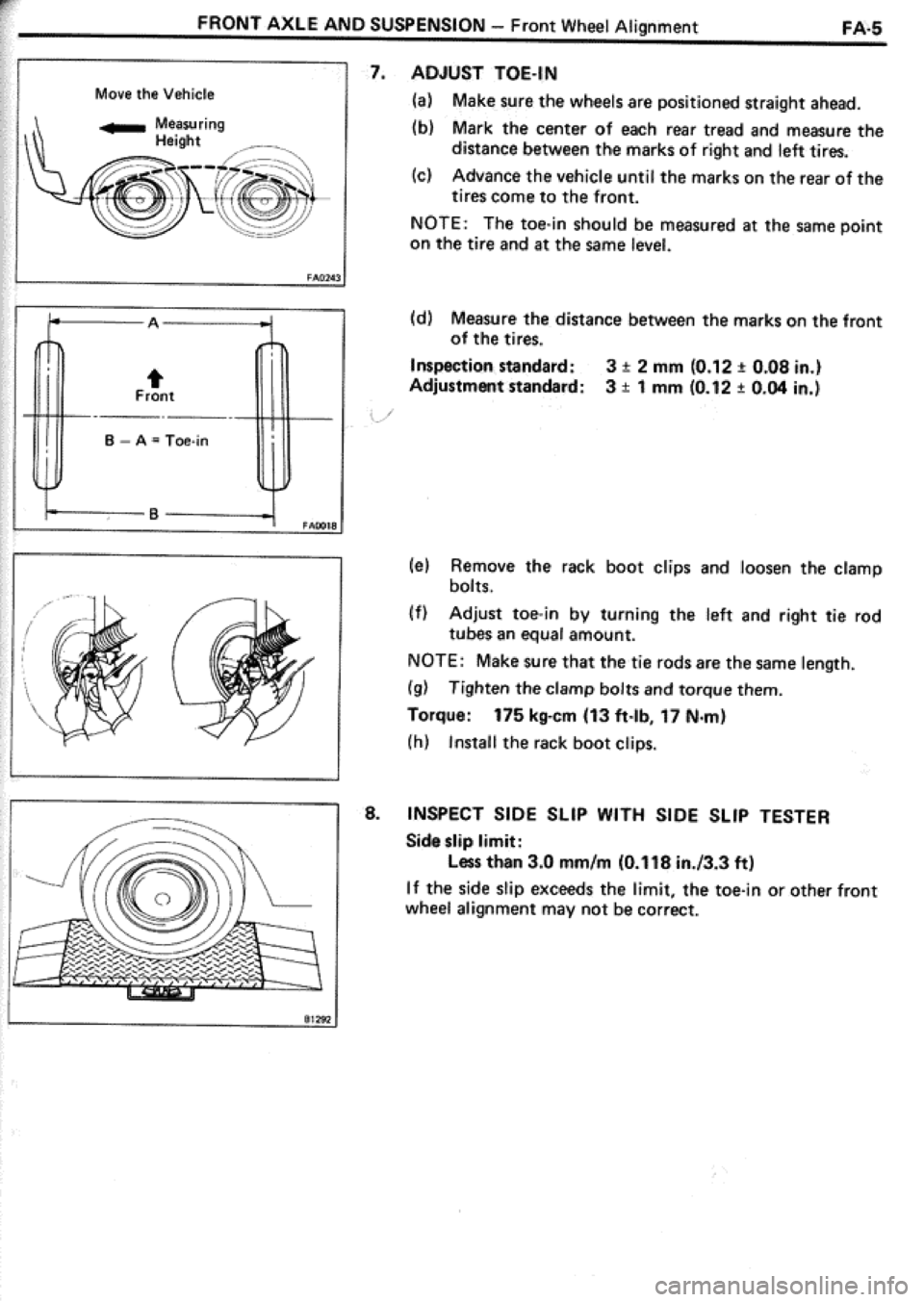 TOYOTA CELICA 1986  Service Repair Manual 