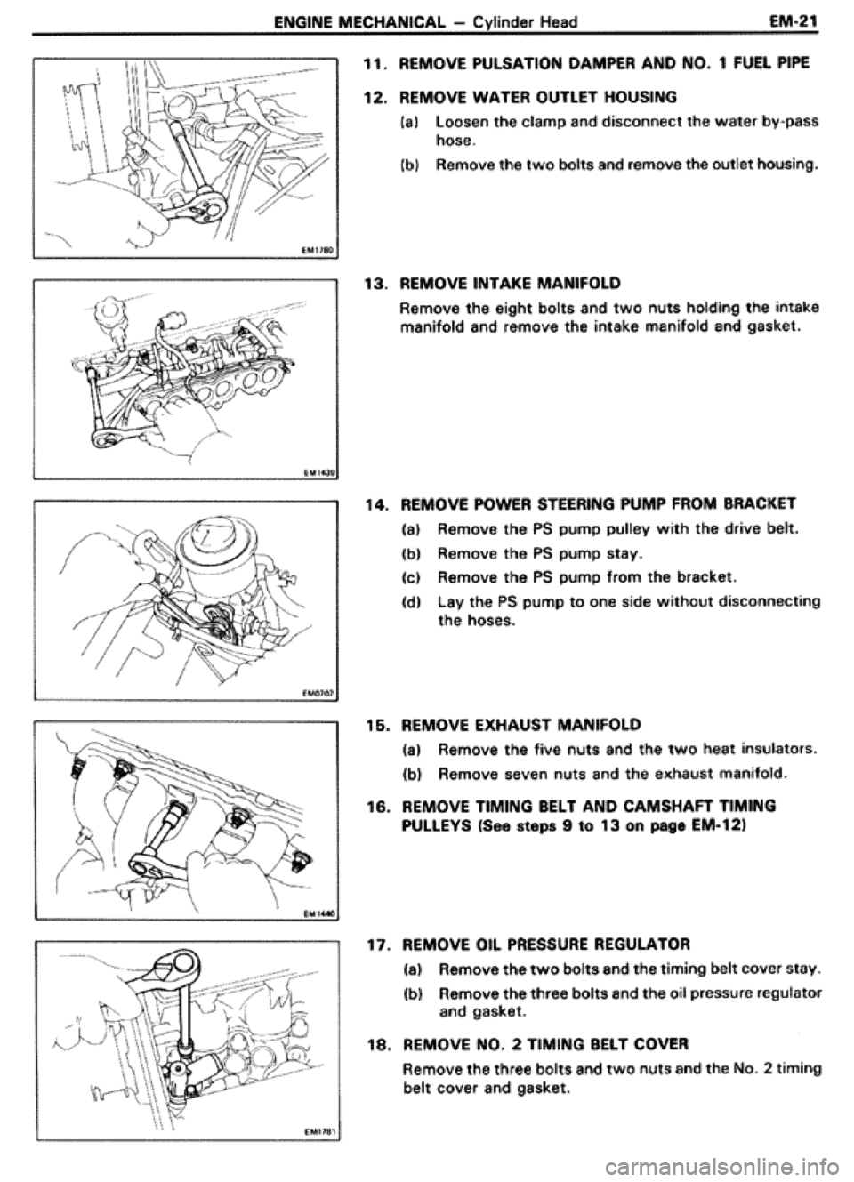 TOYOTA CELICA 1986  Service Repair Manual 