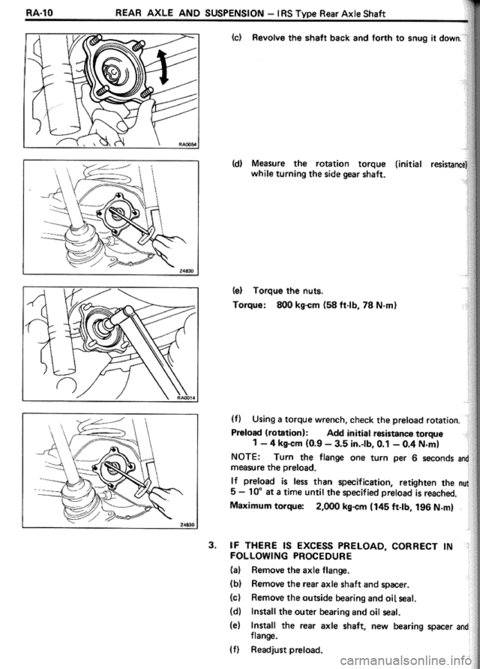 TOYOTA CELICA 1986  Service Repair Manual 