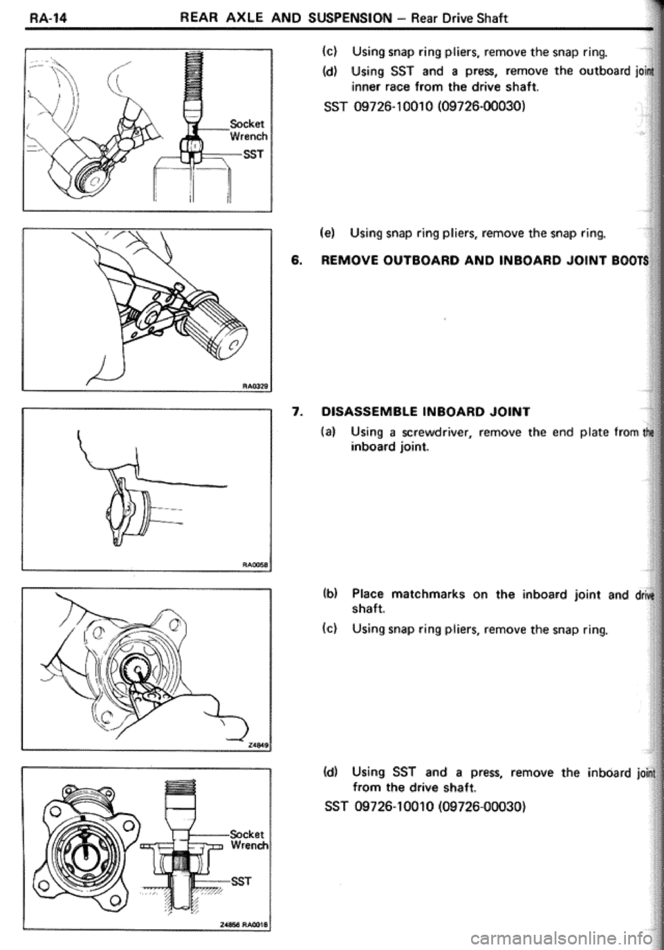 TOYOTA CELICA 1986  Service Repair Manual 