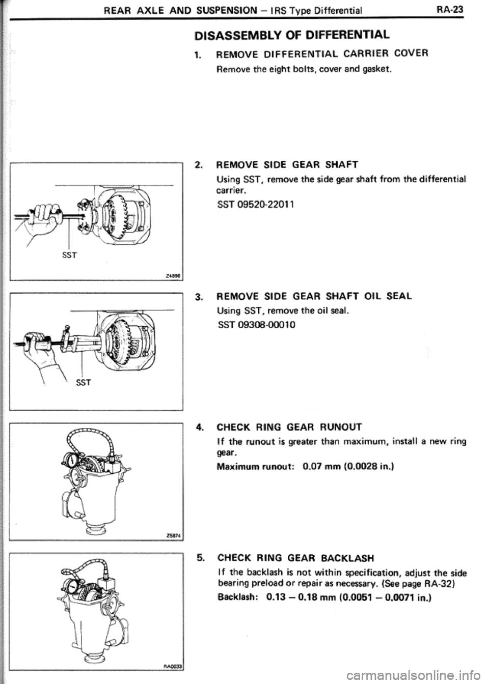TOYOTA CELICA 1986  Service Repair Manual 
