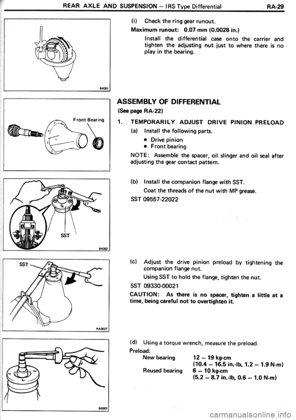 TOYOTA CELICA 1986  Service Repair Manual 