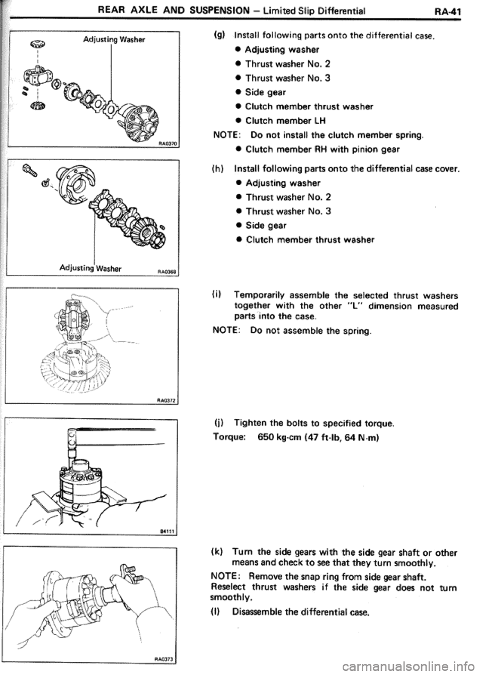 TOYOTA CELICA 1986  Service Repair Manual 