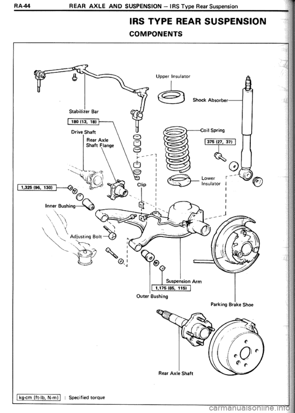 TOYOTA CELICA 1986  Service Repair Manual 