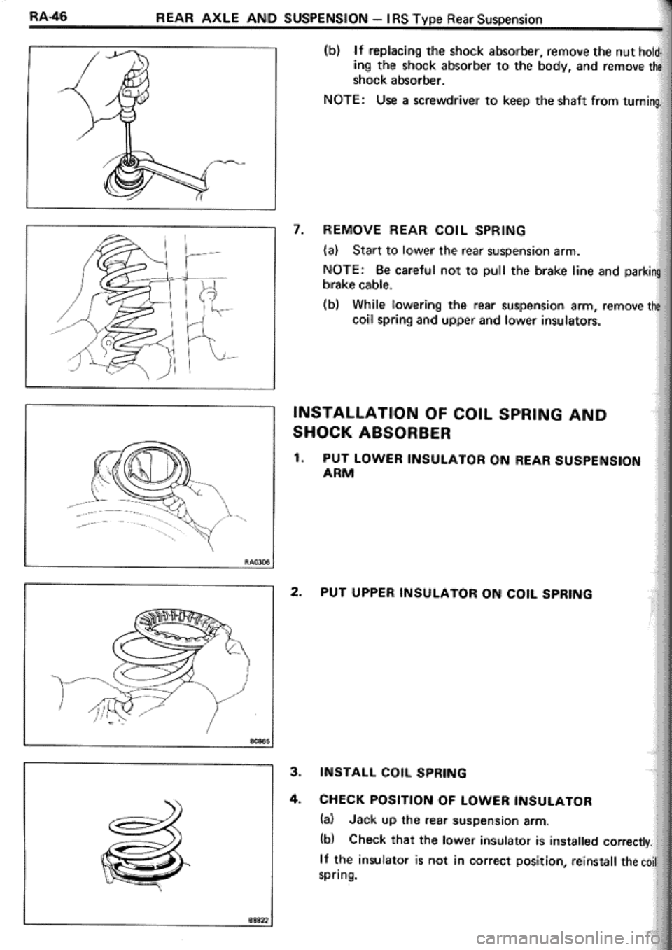 TOYOTA CELICA 1986  Service Repair Manual 