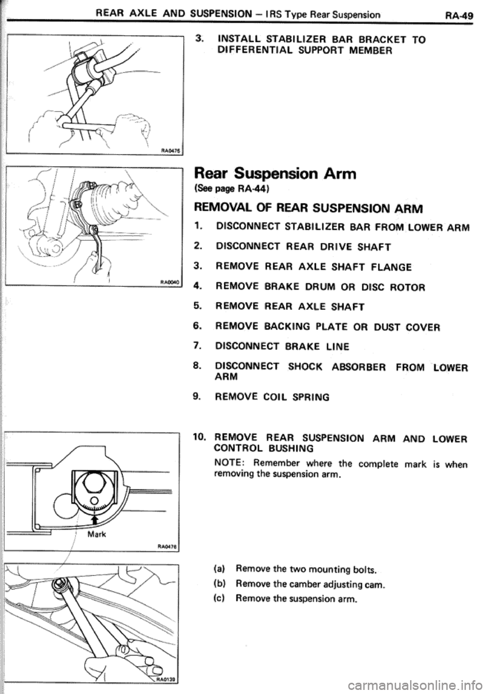 TOYOTA CELICA 1986  Service Repair Manual 