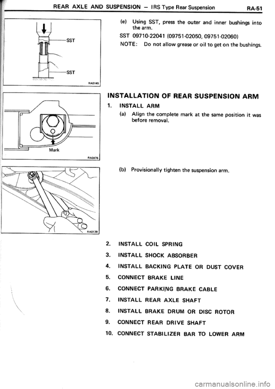TOYOTA CELICA 1986  Service Repair Manual 