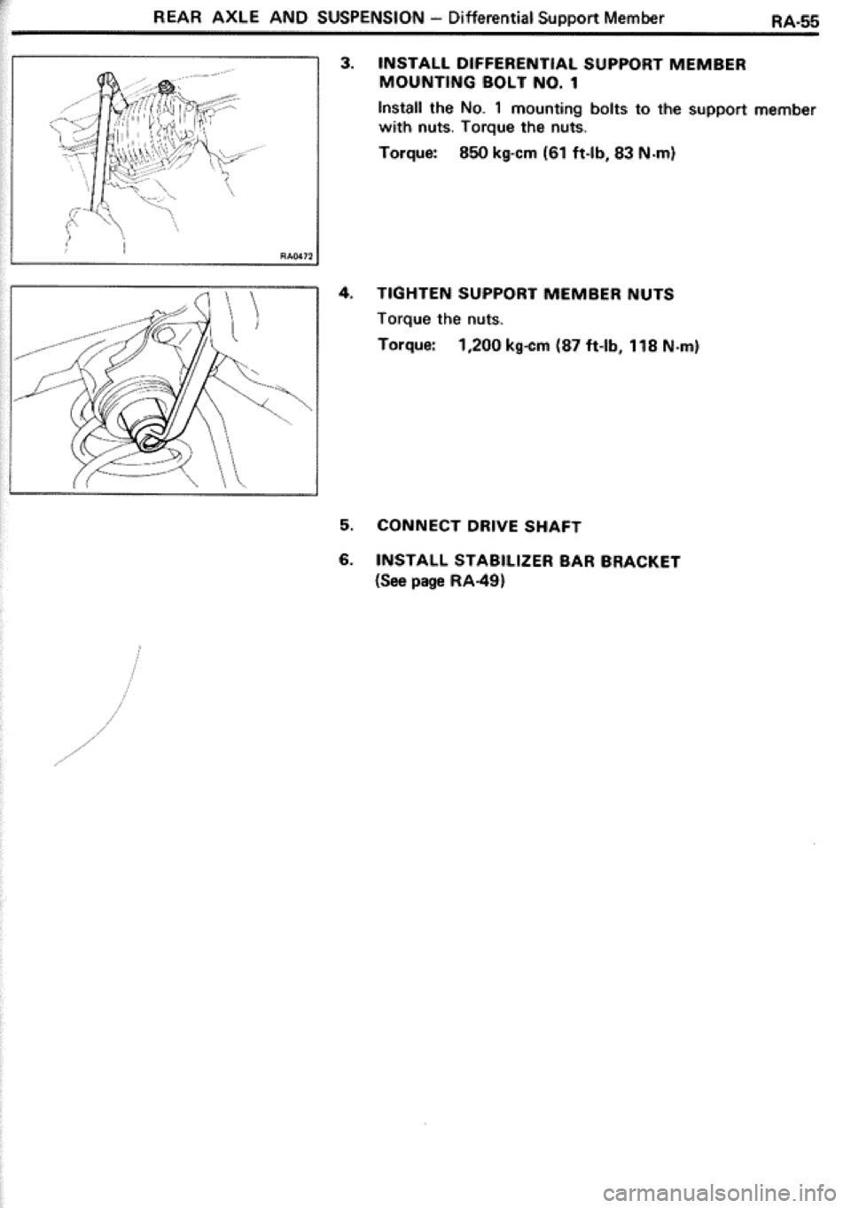 TOYOTA CELICA 1986  Service Repair Manual 