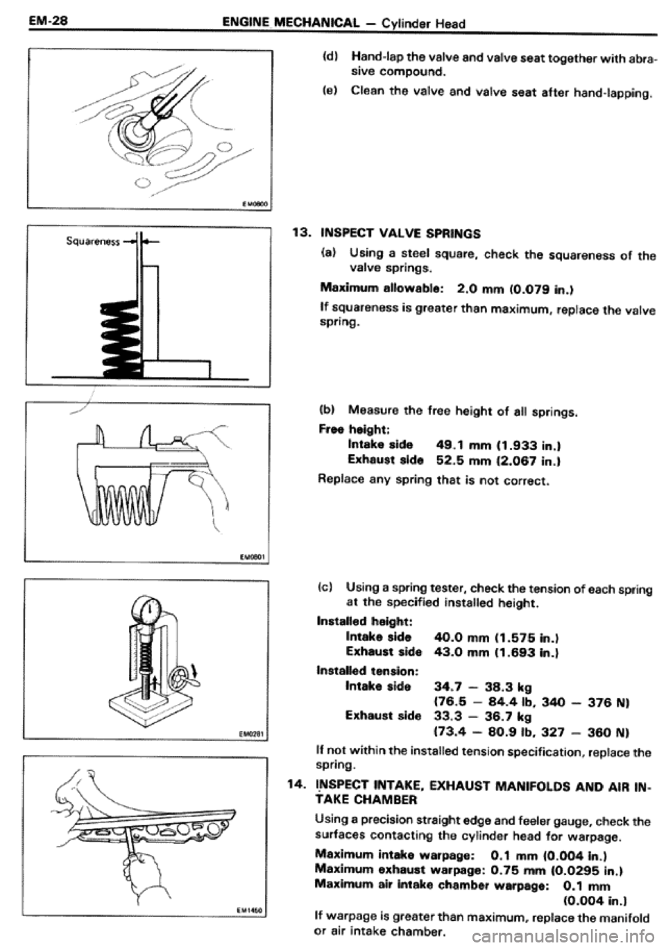 TOYOTA CELICA 1986  Service Repair Manual 
