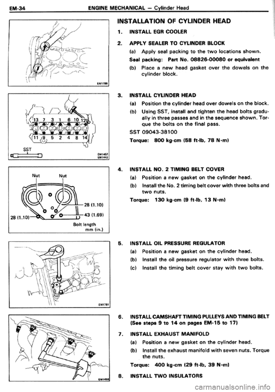 TOYOTA CELICA 1986  Service Repair Manual 
