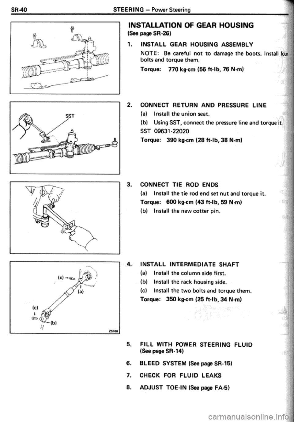 TOYOTA CELICA 1986  Service Repair Manual 