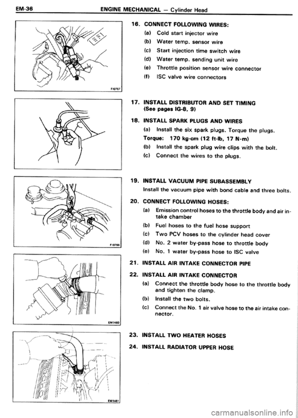 TOYOTA CELICA 1986  Service Repair Manual 