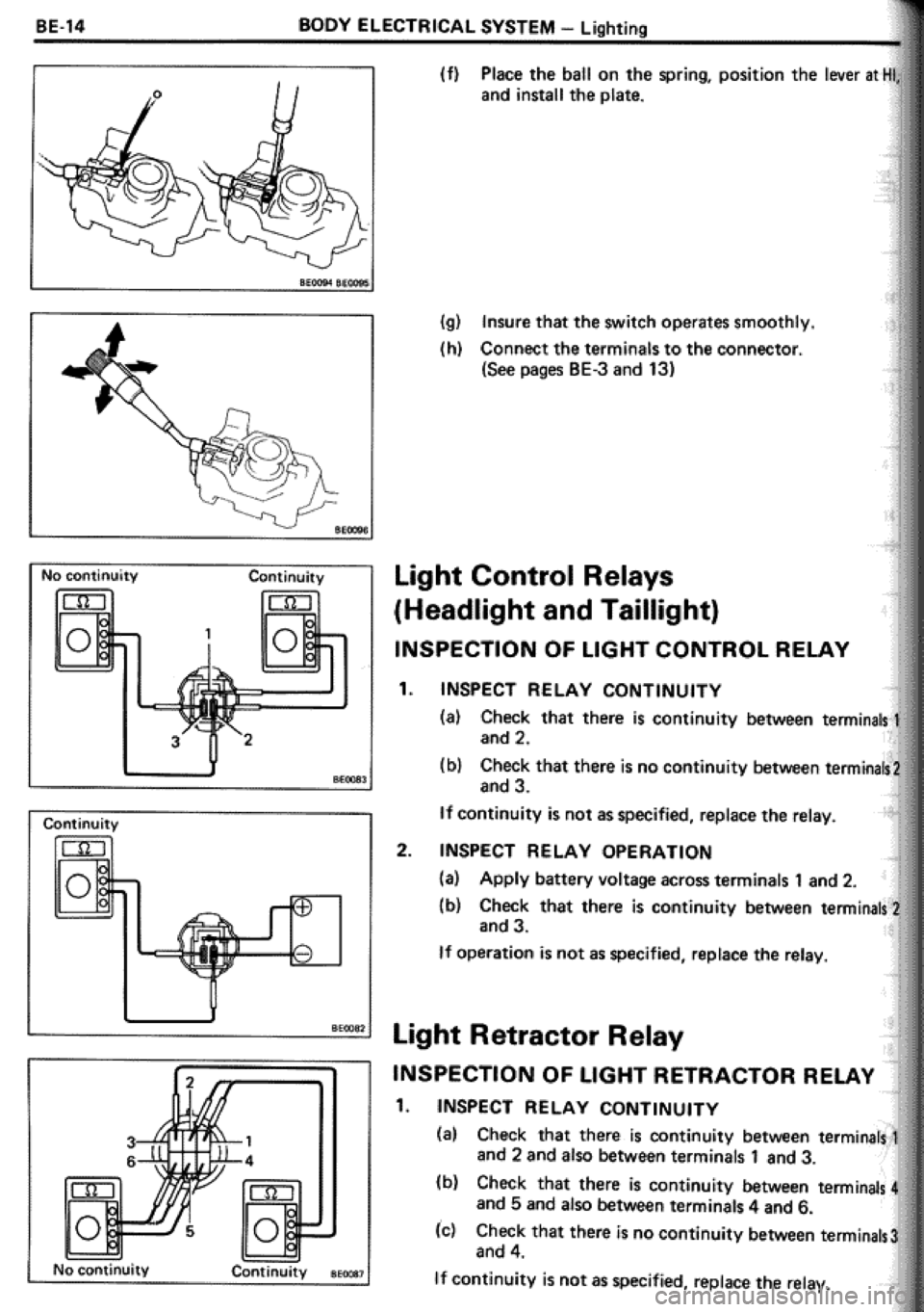 TOYOTA CELICA 1986  Service Repair Manual 