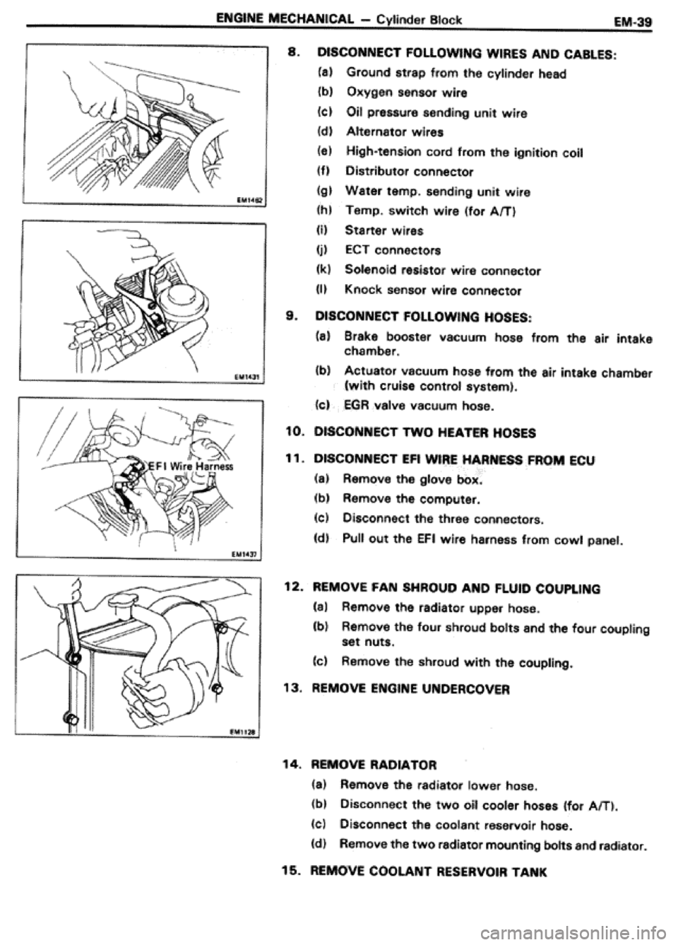TOYOTA CELICA 1986  Service Repair Manual 