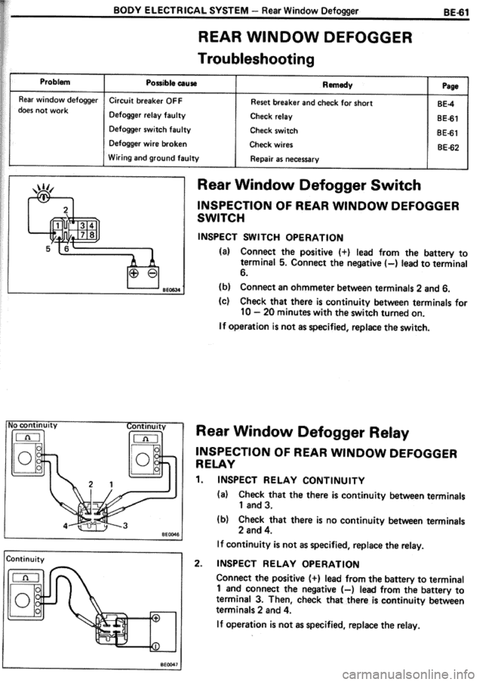 TOYOTA CELICA 1986  Service Repair Manual 