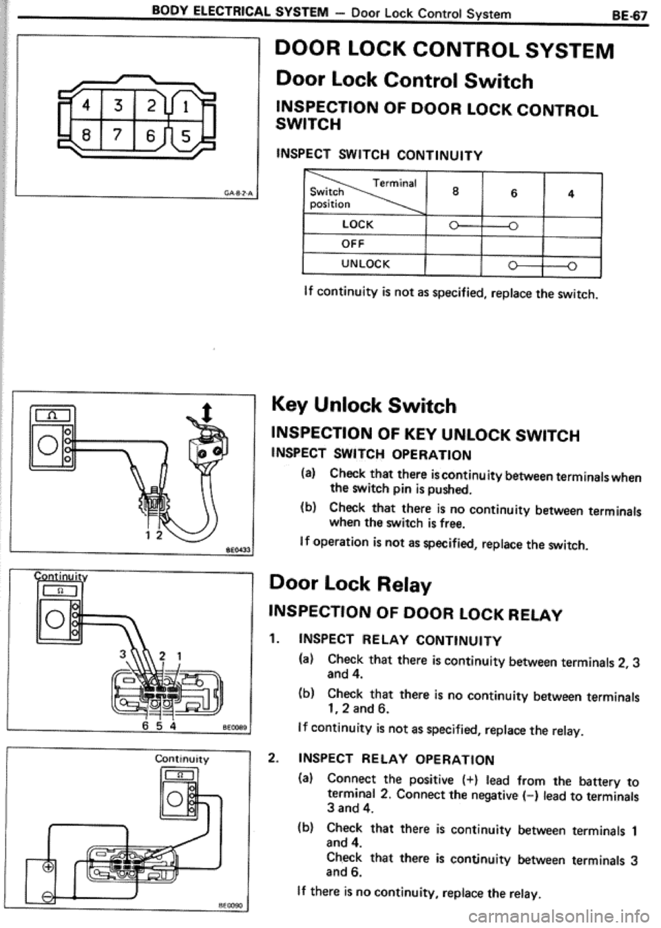 TOYOTA CELICA 1986  Service Repair Manual 
