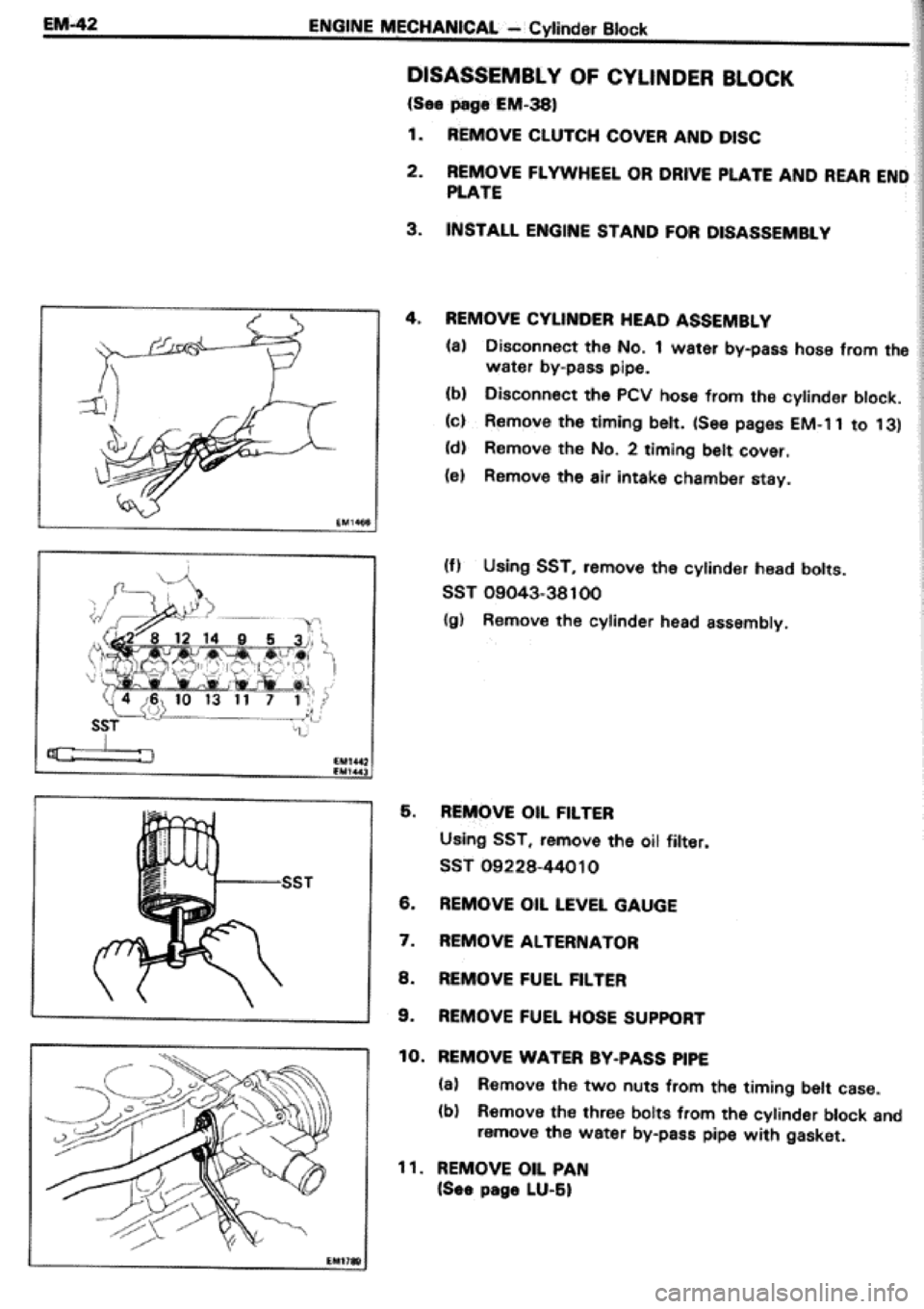 TOYOTA CELICA 1986  Service Repair Manual 