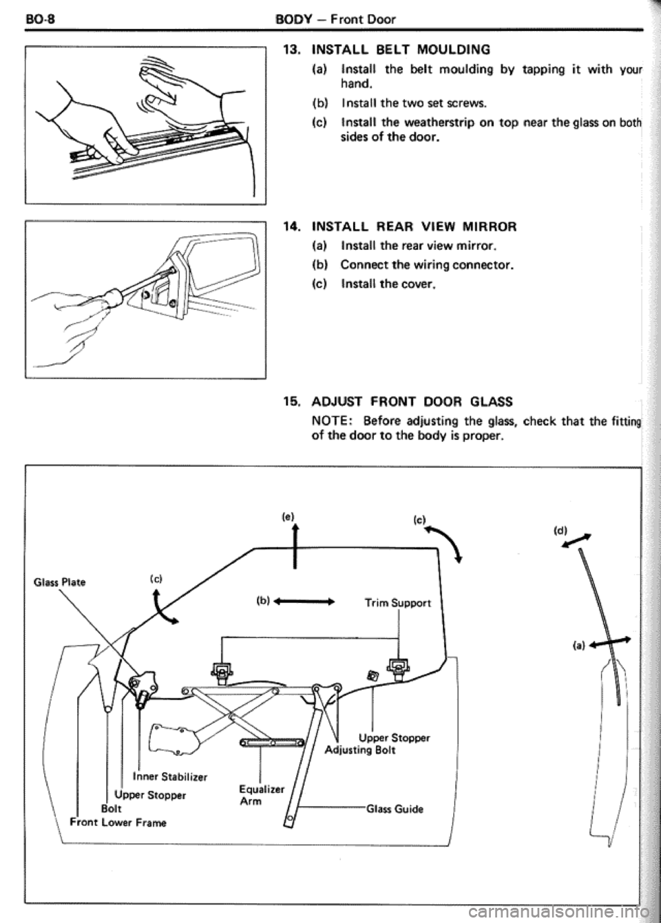 TOYOTA CELICA 1986  Service Repair Manual 