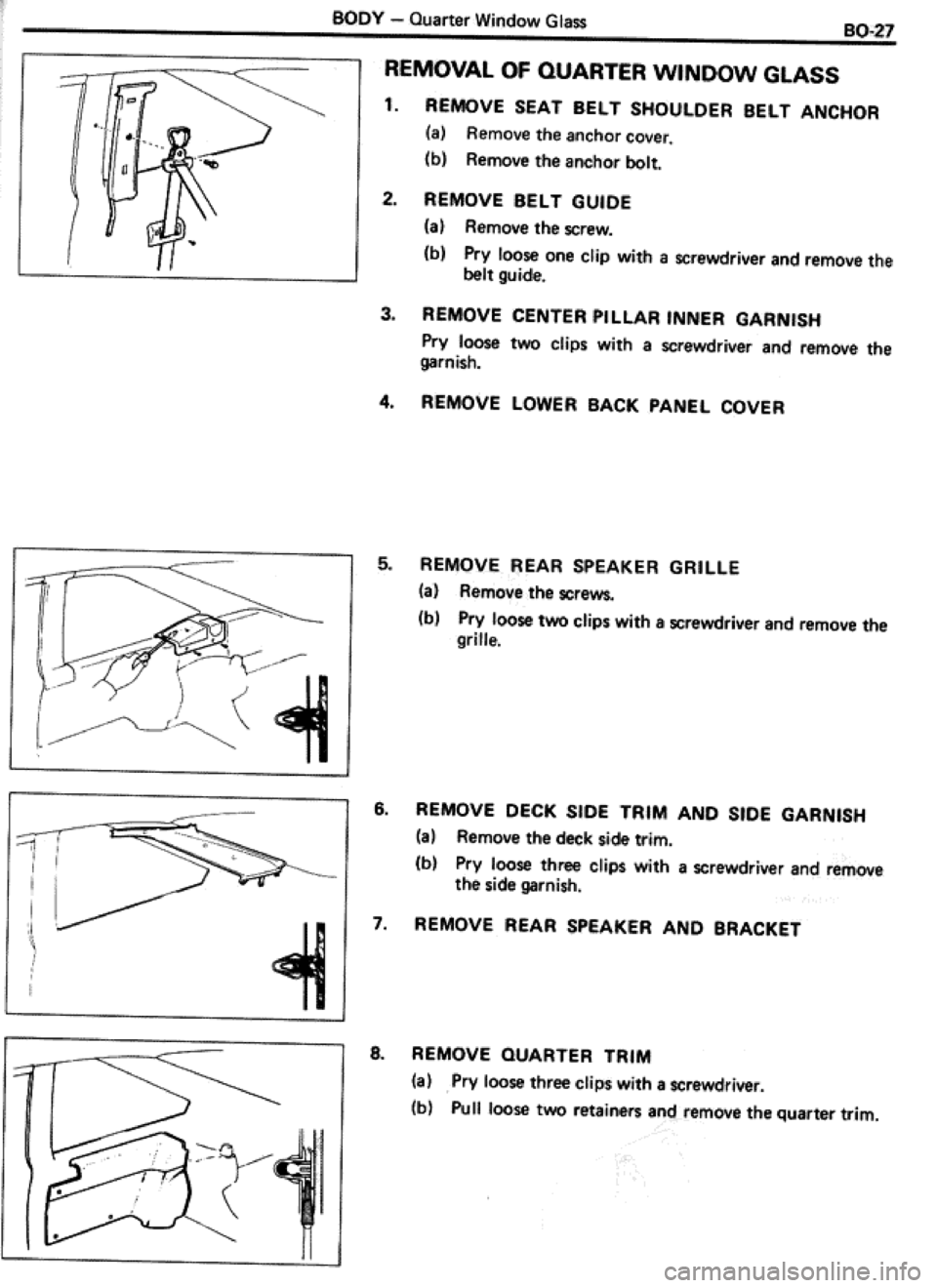 TOYOTA CELICA 1986  Service Repair Manual 