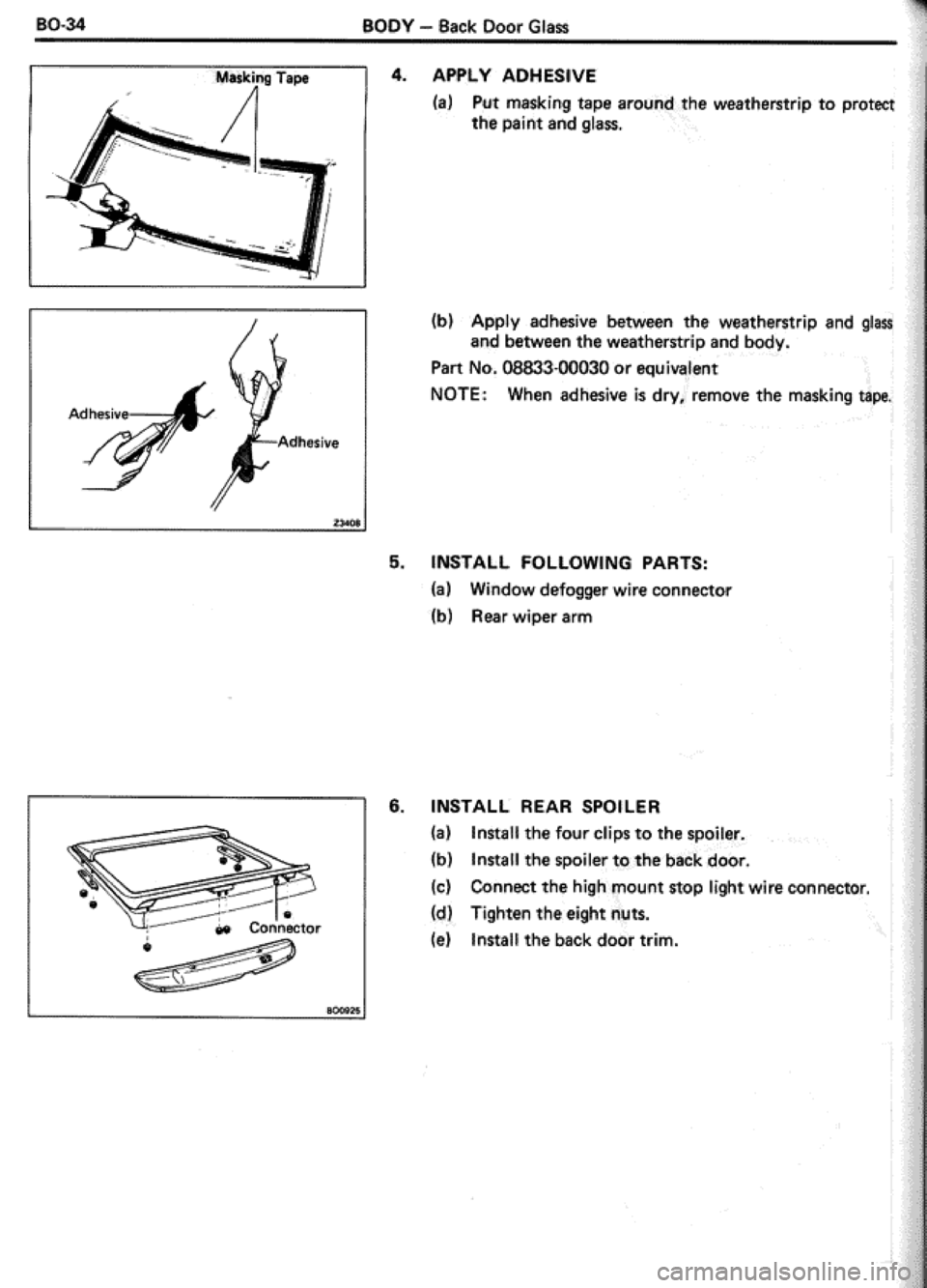 TOYOTA CELICA 1986  Service Repair Manual 