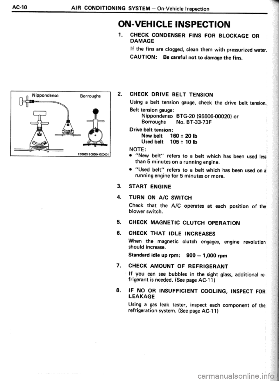 TOYOTA CELICA 1986  Service Repair Manual 