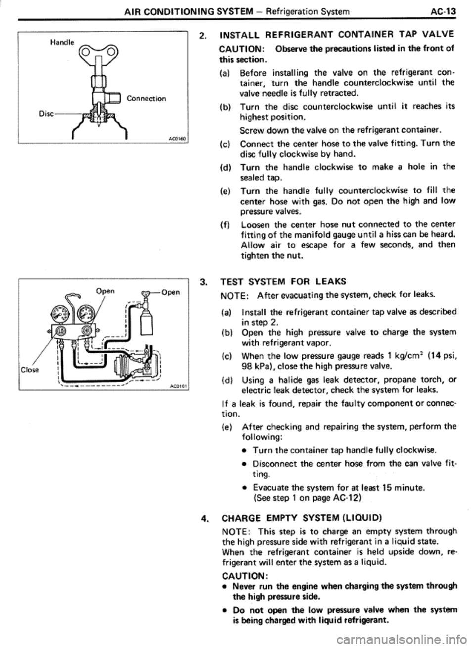 TOYOTA CELICA 1986  Service Repair Manual 