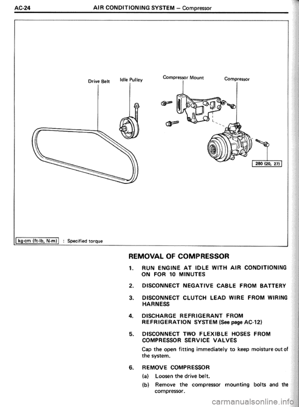 TOYOTA CELICA 1986  Service Repair Manual 