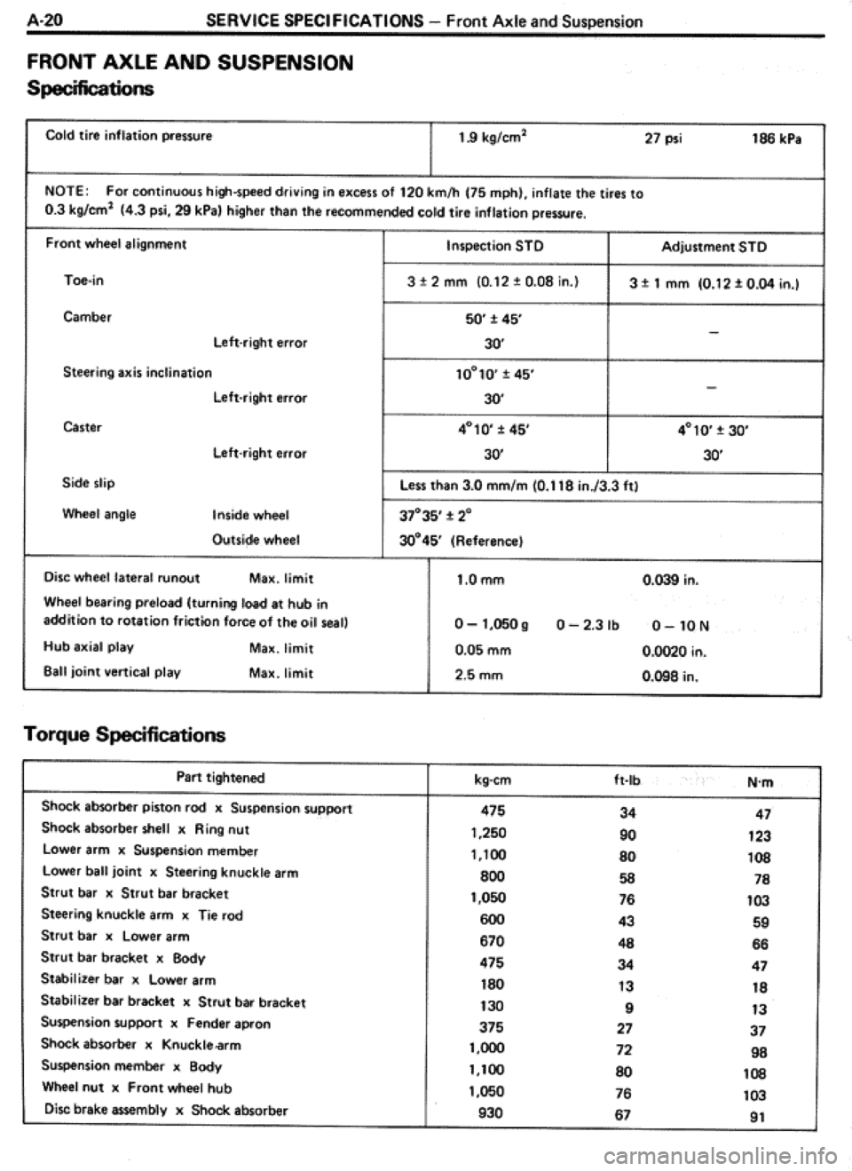 TOYOTA CELICA 1986  Service Repair Manual 