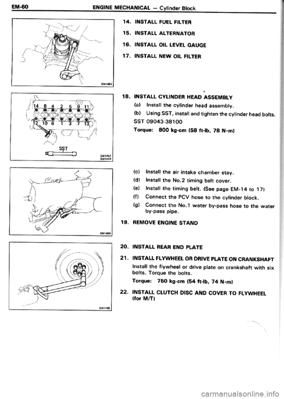 TOYOTA CELICA 1986  Service Repair Manual 