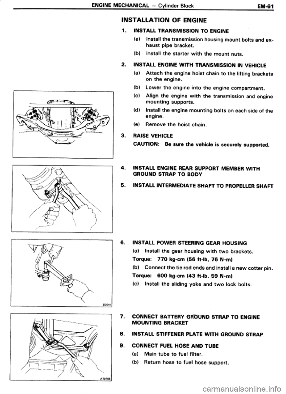 TOYOTA CELICA 1986  Service Repair Manual 