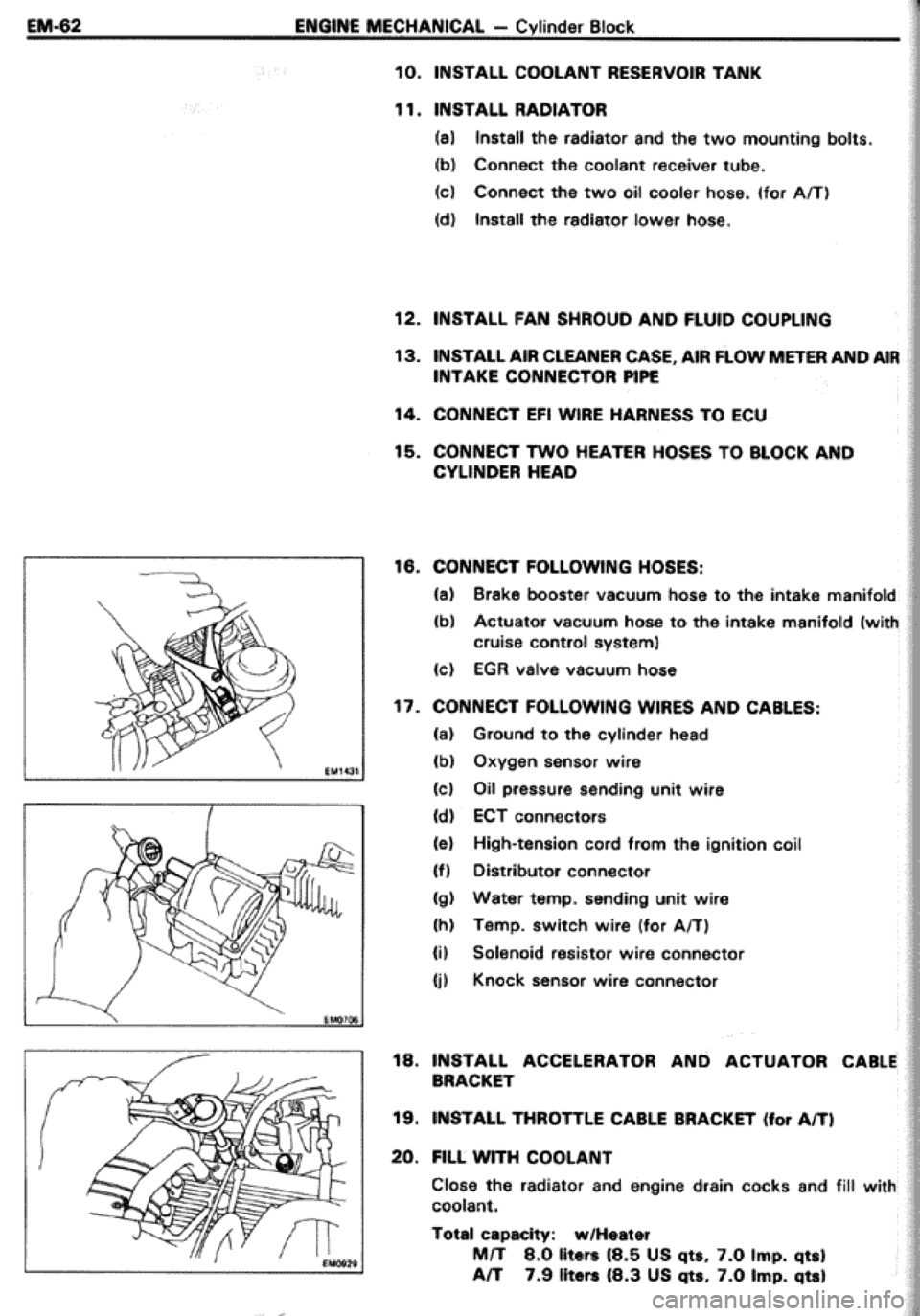TOYOTA CELICA 1986  Service Repair Manual 