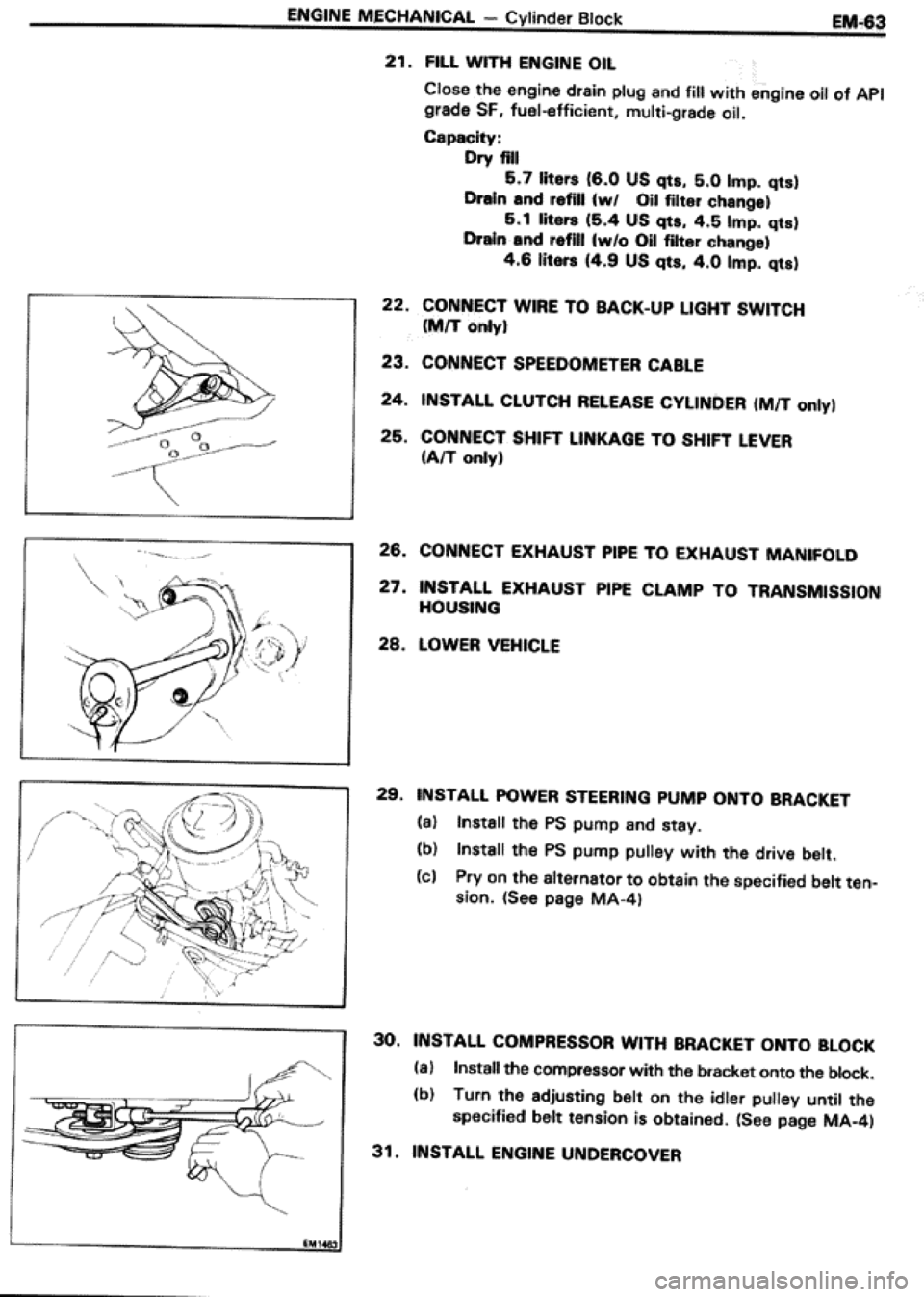 TOYOTA CELICA 1986  Service Repair Manual 