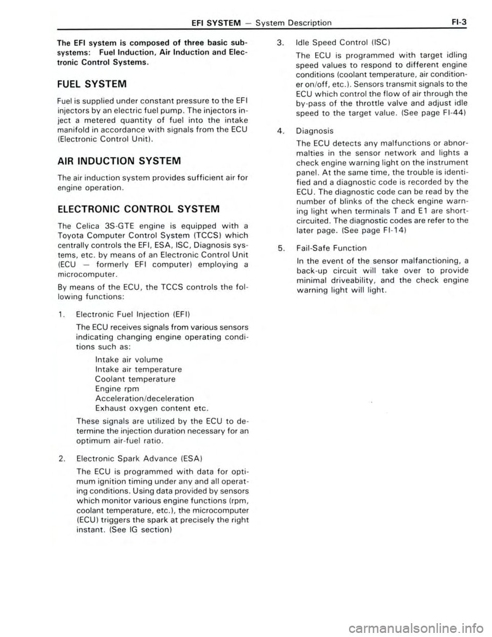TOYOTA CELICA 1988  Repair Manual 