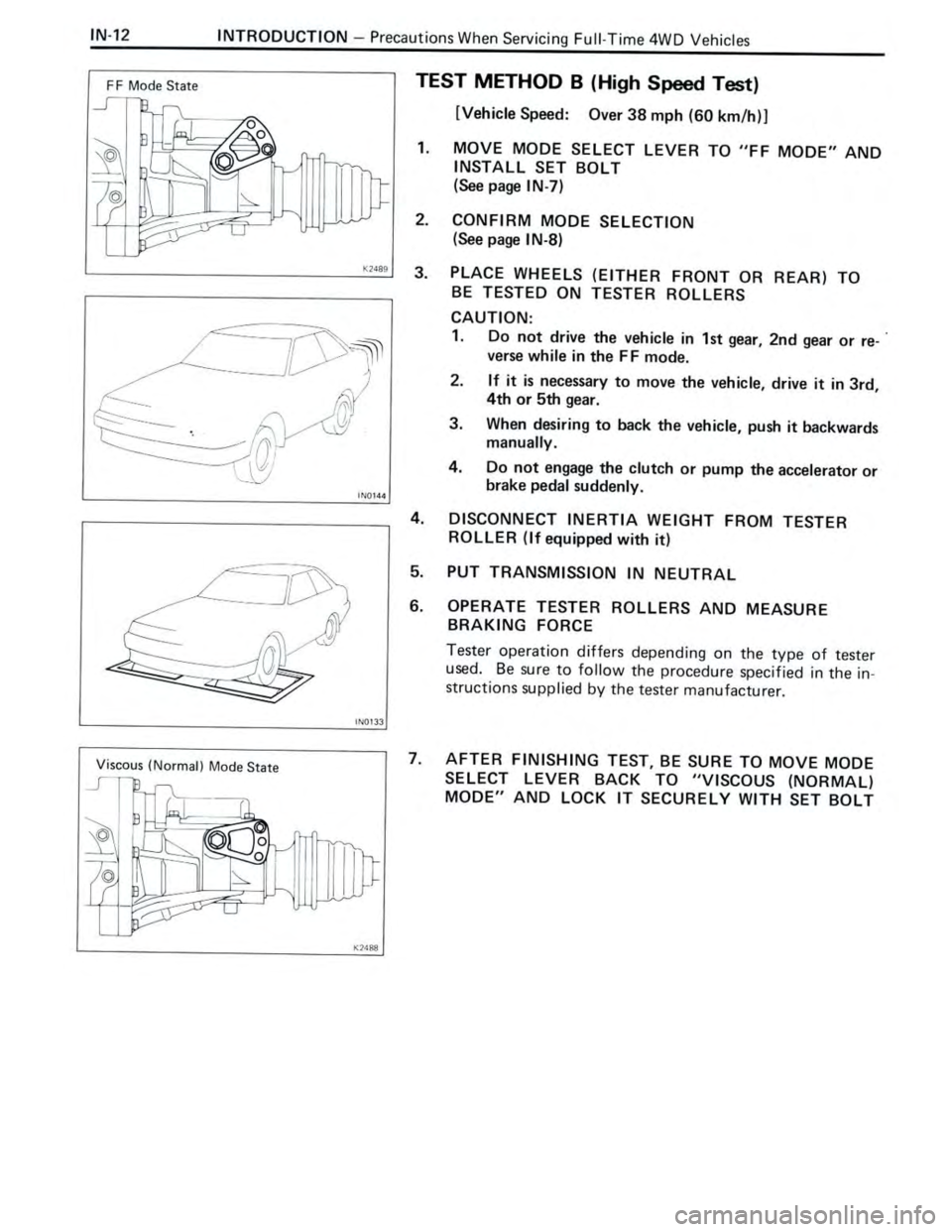 TOYOTA CELICA 1988  Repair Manual 