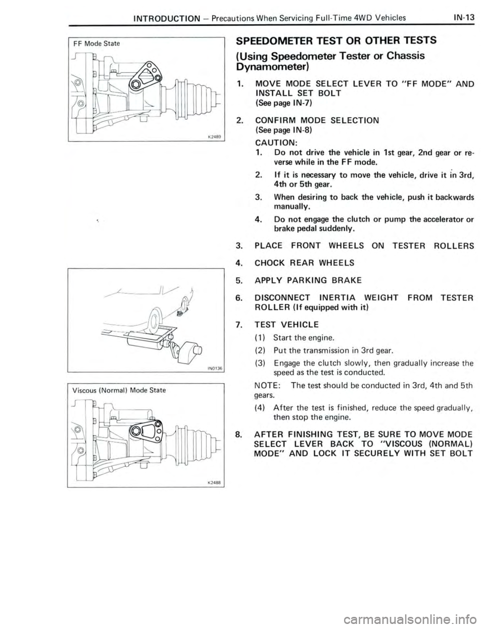 TOYOTA CELICA 1988  Repair Manual 